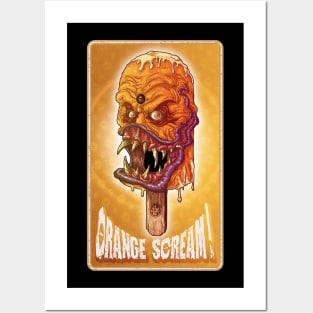 Orange Scream, Ice Cream Posters and Art